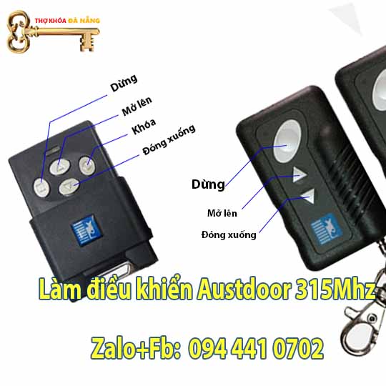 chức năng các phím trên điều khiển austdoor