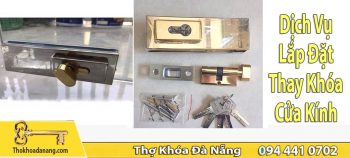 khóa cửa kinhd màu vàng đồng